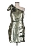 Maeve 100% Polyester Metallic Silver Cocktail Dress Size 8 (petite) - photo 1