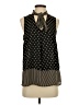 Elle 100% Polyester Black Sleeveless Blouse Size S - photo 1