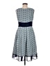Studio 1 100% Polyester Polka Dots Blue Cocktail Dress Size 8 Petite - photo 2