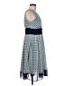 Studio 1 100% Polyester Polka Dots Blue Cocktail Dress Size 8 Petite - photo 4
