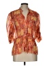 Unbranded Orange 3/4 Sleeve Blouse Size L - photo 1