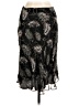 Tess 100% Silk Paisley Black Silk Skirt Size 6 - photo 2