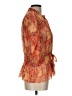 Unbranded Orange 3/4 Sleeve Blouse Size L - photo 4