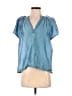 Current Air Blue Short Sleeve Blouse Size XS - photo 1