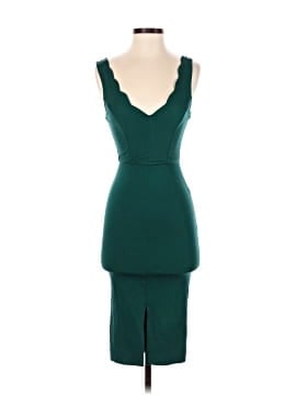 max and ash green dress MAX & ASH Cold Shoulder High Slit Dress