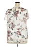 Alyx 100% Polyester Floral Ivory Short Sleeve Blouse Size XXL - photo 2