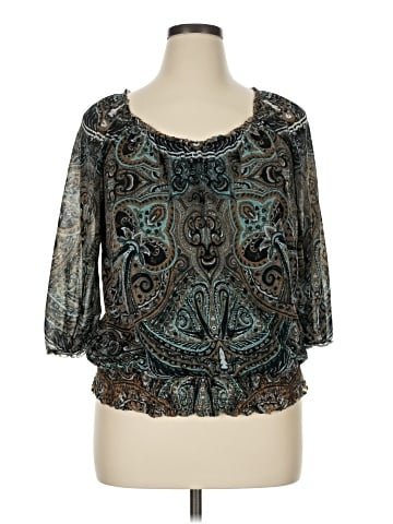 INC International Concepts 3/4 Sleeve Blouse (view 1)