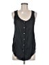 Helmut Lang Black Sleeveless Button-Down Shirt Size M - photo 1