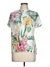 Tryst Tropical White Short Sleeve Blouse Size L - photo 1