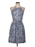 Ann Taylor Chevron-herringbone Blue Cocktail Dress Size 10 Petite - photo 1