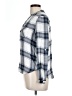 NSR 100% Rayon Plaid Blue Long Sleeve Button-Down Shirt Size L - photo 5