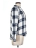 NSR 100% Rayon Plaid Blue Long Sleeve Button-Down Shirt Size L - photo 4