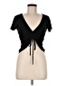 Express One Eleven Black Short Sleeve Top Size M - photo 1