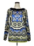Nicole by Nicole Miller Blue Long Sleeve Blouse Size 10 - photo 1