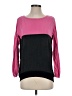 Vertical Design Color Block Pink Pullover Sweater Size S - photo 1