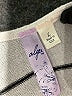 Alya Stripes Ivory Short Sleeve Blouse Size L - photo 7