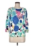 Talbots Floral Blue Pullover Sweater Size M - photo 1