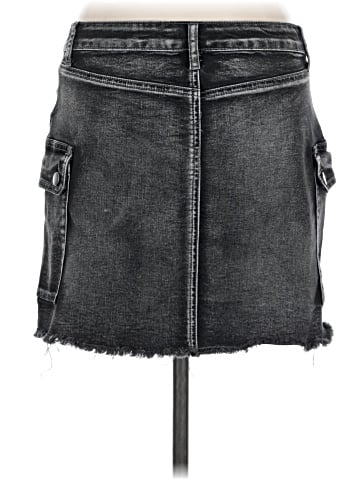 Tinsel Denim Skirt (view 2)