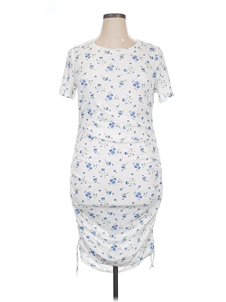 Pre-owned Shein Curve Casual Dress In White