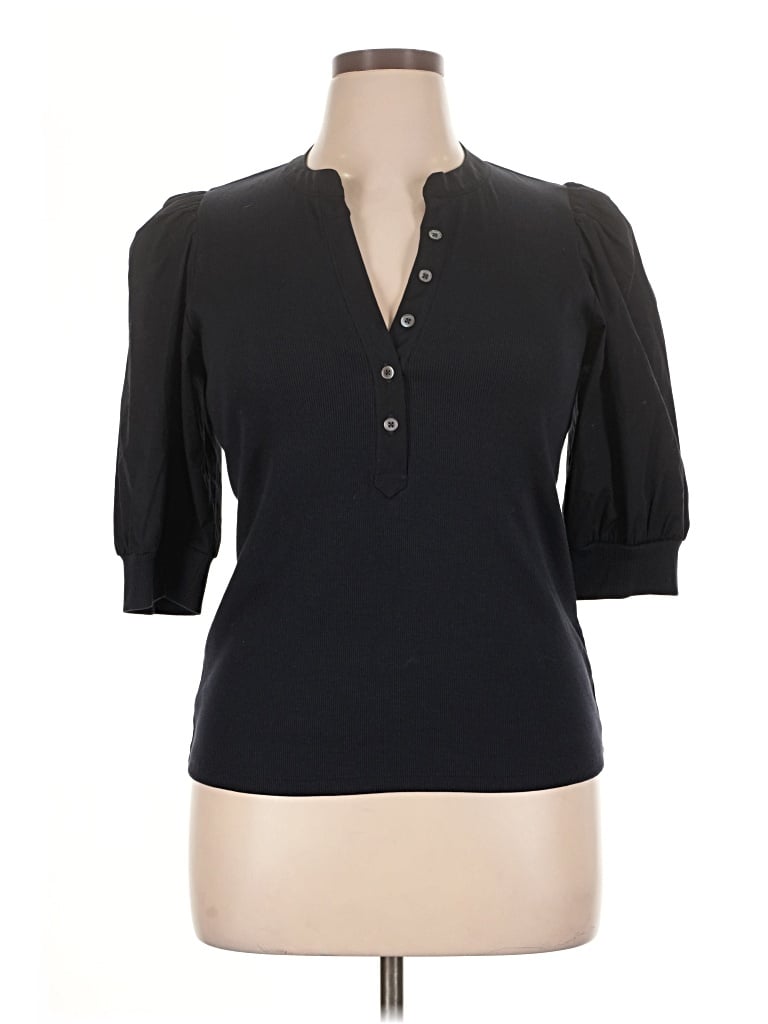 Pre-owned Veronica Beard Jeans 3/4 Sleeve Blouse In Black