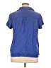Lane Bryant 100% Silk Blue Short Sleeve Top Size 14 (1) - photo 2