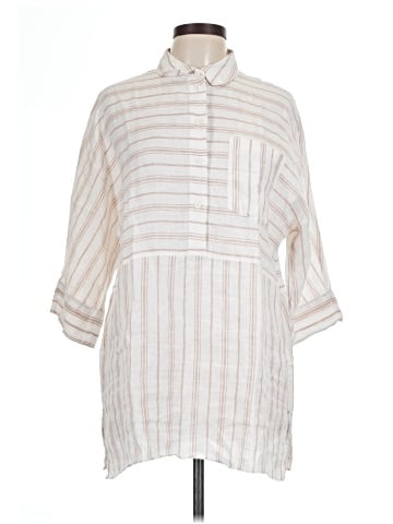 Lafayette 148 New York 3/4 Sleeve Button-Down Shirt (view 1)
