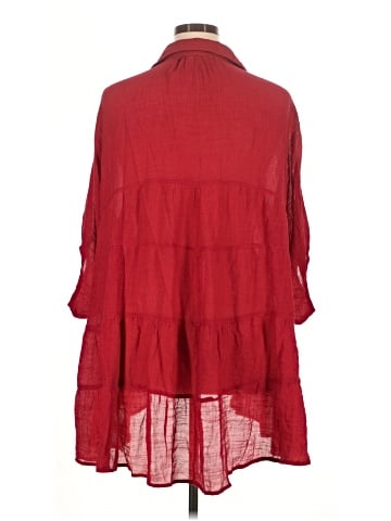 Umgee 3/4 Sleeve Button-Down Shirt (view 2)