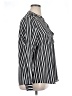 Calvin Klein 100% Polyester Stripes Black Long Sleeve Blouse Size XL - photo 4