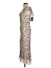 ABS Allen Schwartz 100% Polyester Animal Print Tan Cocktail Dress Size 2 - photo 5