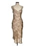 Audrey 3+1 Metallic Tan Cocktail Dress Size M - photo 1