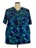 Jaclyn Smith 100% Polyester Blue Short Sleeve Blouse Size 24 - photo 1