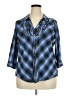 Dex 100% Cotton Plaid Blue Long Sleeve Button-Down Shirt Size 2X - photo 1