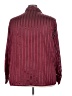 Fashion Bug 100% Polyester Stripes Burgundy Long Sleeve Blouse Size 26/28 - photo 2