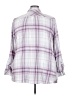 Croft & Barrow Plaid Purple 3/4 Sleeve Button-Down Shirt Size 3X - photo 2