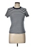 Old Navy Stripes Silver Short Sleeve Turtleneck Size L - photo 1