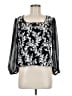 Alex Evenings 100% Polyester Black 3/4 Sleeve Blouse Size M (petite) - photo 1