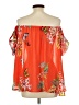 i Jeans by Buffalo 100% Polyester Orange 3/4 Sleeve Blouse Size L - photo 2