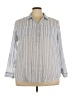 Westport 1962 Stripes Gray 3/4 Sleeve Button-Down Shirt Size 3X - photo 1