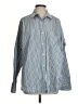 AE77 100% Cotton Stripes Blue Long Sleeve Button-Down Shirt Size S - photo 1