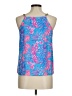 Lilly Pulitzer 100% Silk Blue Sleeveless Silk Top Size 6 - photo 2
