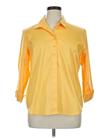 Chico's 3/4 Sleeve Button-Down Shirt (view 1)