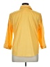 Chico's 100% Cotton Yellow 3/4 Sleeve Button-Down Shirt Size XL (3) - photo 2