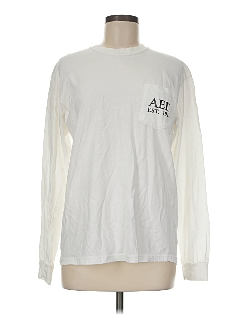 Pre-owned Comfort Colors Long Sleeve T-shirt In Ivory