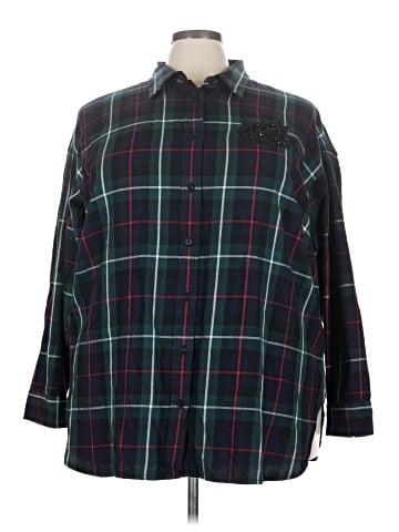 Lauren by Ralph Lauren 3/4 Sleeve Button-Down Shirt (view 1)
