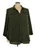 Torrid 100% Polyester Green 3/4 Sleeve Blouse Size 3X Plus (3) - photo 1