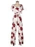 Almost Famous Floral Ivory Jumpsuit Size M - photo 1