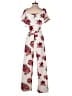 Almost Famous Floral Ivory Jumpsuit Size M - photo 2