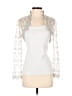 Scott McClintock 100% Polyester Silver 3/4 Sleeve Top Size 4 - photo 1