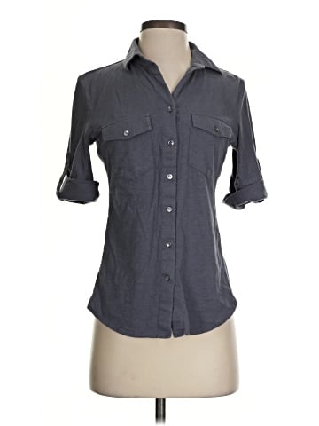 Sandra Ingrish 3/4 Sleeve Button-Down Shirt (view 1)