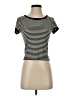 Assorted Brands Stripes Black Short Sleeve Turtleneck Size S (estimated) - photo 1